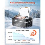 Auto hladnjak s kompresorom, 20 L, 60 W, 12 V, hlađenje i zamrzavanje