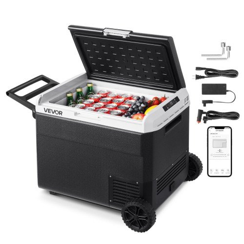 Auto hladnjak s kompresorom za hlađenje i zamrzavanje, 60 L, −20 do +20 °C, 12/24 V i 230 V