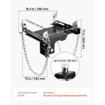 Adapter za podizanje mjenjača na podnu dizalicu, 500 kg, zakretanje 360°, nagib 30°