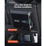 Auto pojačalo za zvučnike 1200 W, s daljinskim upravljačem