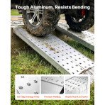 Aluminijske rampe za utovar ATV-a, kosilica i motocikala, par 139,6 cm, do 1360 kg