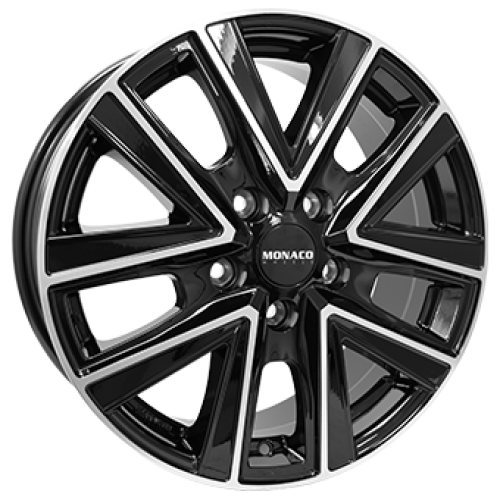 7,0X17 MONACO WHEELS VT2 5/160 ET54,5 CH65,1 Gloss Black / Polished 7,0X17 MONACO WHEELS VT2 5/160 ET54,5 CH65,1 Gloss Black / Polished