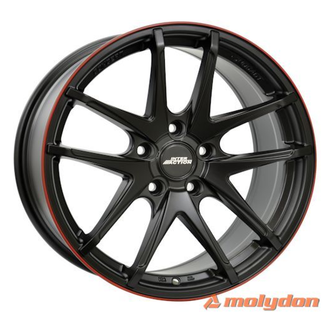 7,5X17 IA RED HOT 4/100   ET40 CH73,1 7,5 17 40 4X100 INTER ACTION 73,1 Dull Black / Red
