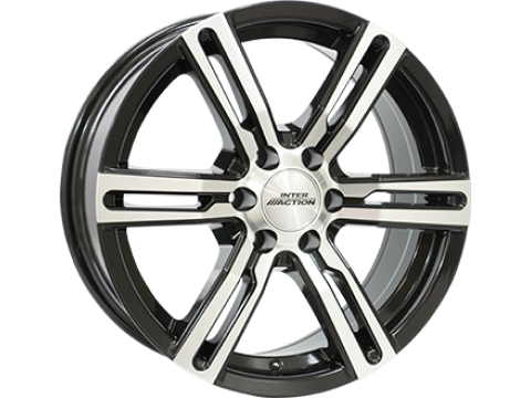 7,0X16 IA KARGIN 6-SP 6/130   ET50 CH84,1 7,0 16 50 6X130 INTER ACTION 84,1 Black / Polished