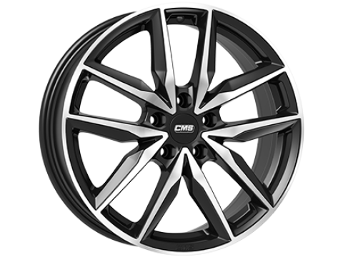 7,5X18 CMS C28 5/112   ET53,5 CH66,6 7,5 18 53 5X112 CMS 66,6 Gloss Black / Polished