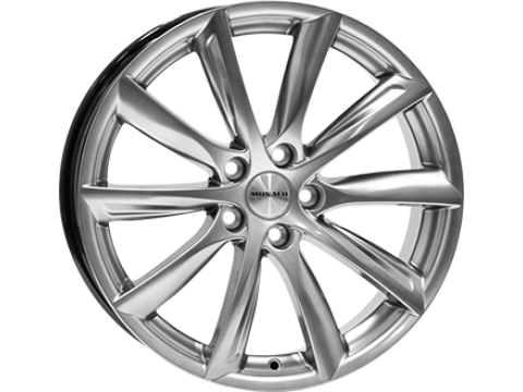 8,5X19  MONACO GP6 5/114,3 ET40 CH64,1 8,5 19 40 5X114 MONACO 64,1 Hyper Silver