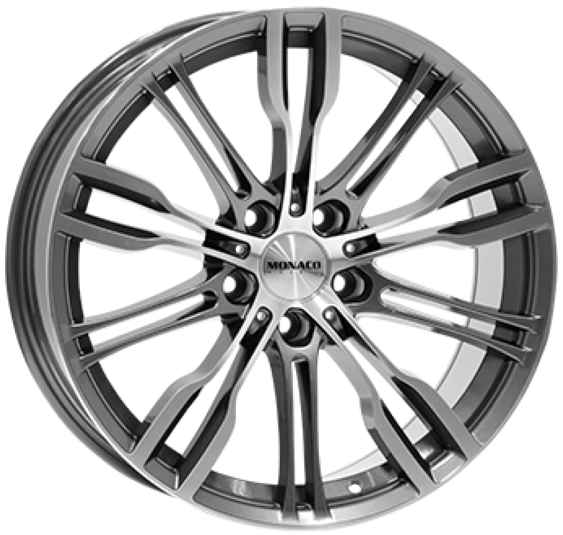 8,0X19 MONACO GP8 5/120 ET32 CH72,6 8,0 19 32 5X120 MONACO 72,6 Anthracite / Polish