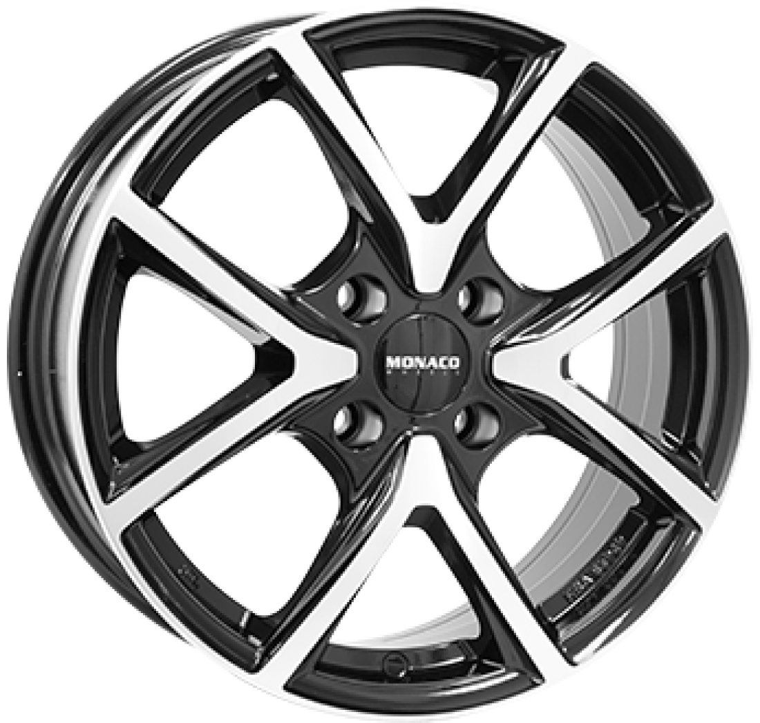 7,0X17 MONACO WHEELS CL2 4/100   ET40 CH63,3 7,0 17 40 4X100 MONACO WHEELS 63,3 Gloss Black / Polished