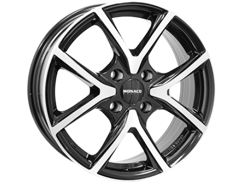 6,5X16 MONACO WHEELS CL2 4/100   ET40 CH63,3 6,5 16 40 4X100 MONACO WHEELS 63,3 Gloss Black / Polished