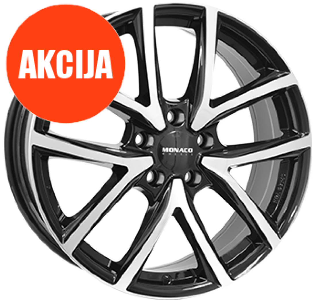 7,0X17 MONACO WHEELS CL2 5/112   ET35 CH70,1 7,0 17 35 5X112 MONACO WHEELS 70,1 Gloss Black / Polished