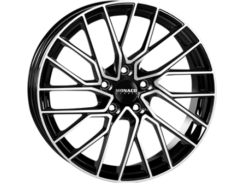 8,0X18 MONACO WHEELS GP11 5X108   ET45 CH63,4 8,0 18 45 5X108 MONACO WHEELS 63,4 Gloss Black / Polished