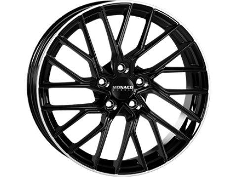 8,0X18 MONACO WHEELS GP11 5X112   ET45 CH66,5 8,0 18 45 5X112 MONACO WHEELS 66,5 Gloss Black / Polished lip