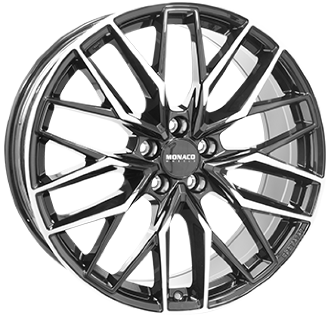9,0X20 MONACO WHEELS GPX 5/112   ET42 CH57,1 9,0 20 42 5X112 MONACO WHEELS 57,1 Gloss Black / Polished