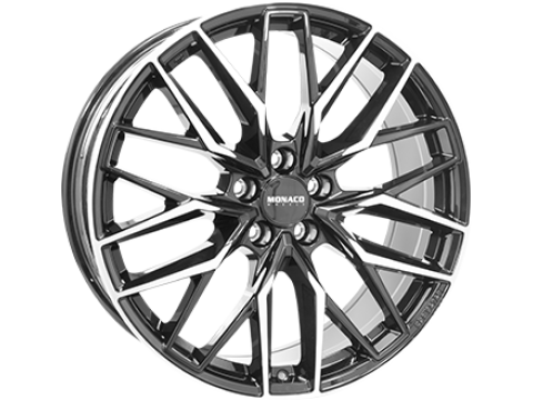 8,0X19 MONACO WHEELS GPX 5/112 ET30 CH70,1 8,0 19 30 5X112 MONACO WHEELS 70,1 Gloss Black / Polished