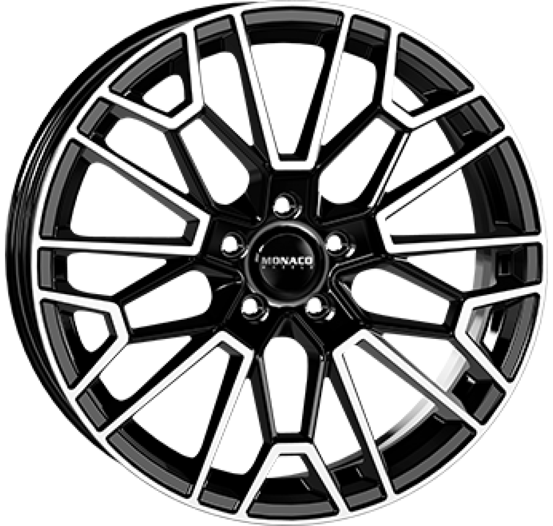 9,0X20 MONACO WHEELS GP13 5/112   ET35 CH66,6 9,0 20 35 5X112 MONACO WHEELS 66,6 Gloss Black / Polished