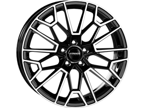 8,0X19 MONACO WHEELS GP13 5/112   ET30 CH66,6 8,0 19 30 5X112 MONACO WHEELS 66,6 Gloss Black / Polished
