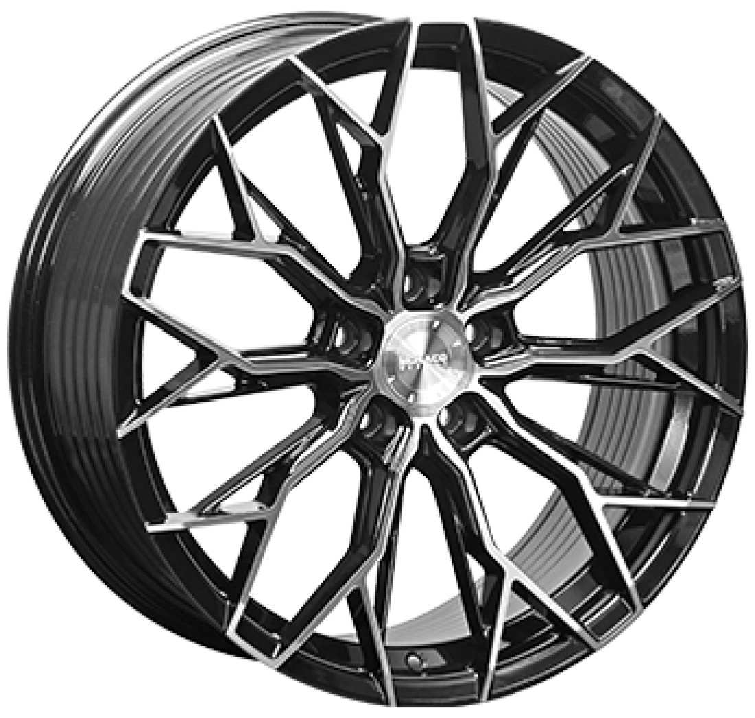 8,5X19 MONACO WHEELS FF3 5/114,3 ET40 CH64,1 8,5 19 40 5X114 MONACO WHEELS 64,1 Gloss Black / Polished