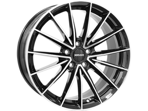 7,5X18 MONACO WHEELS GP14 5/114,3 E40 CH73,1 7,5 18 40 5X114 MONACO WHEELS 73,1 Gloss Black / Polished