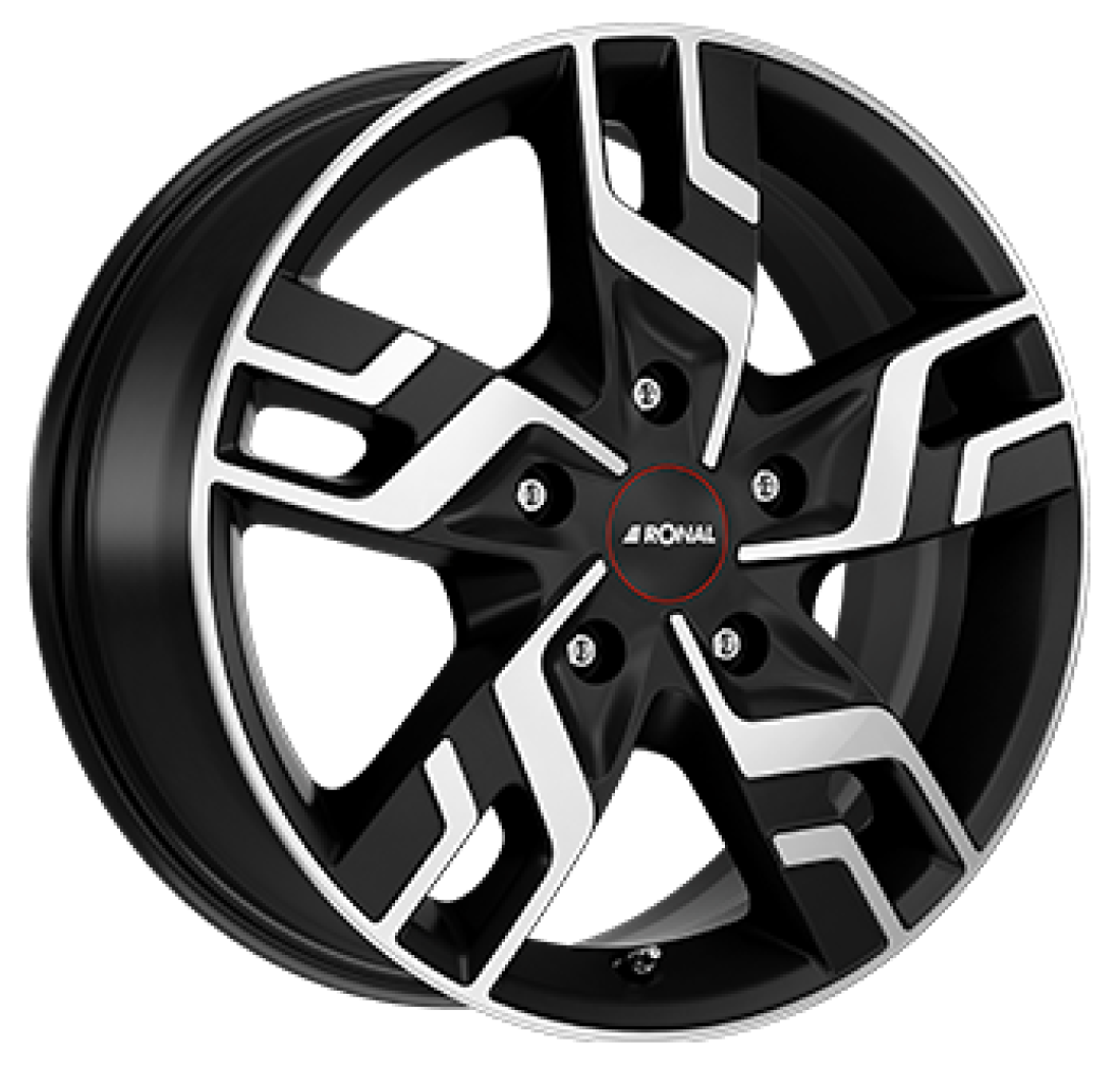 7X17 RONAL R64 5/160   ET53 CH65,1 7,0 17 53 5X160 RONAL 65,1 Dull Black / Polished