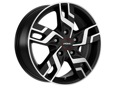 7X17 RONAL R64 5/160   ET53 CH65,1 7,0 17 53 5X160 RONAL 65,1 Dull Black / Polished