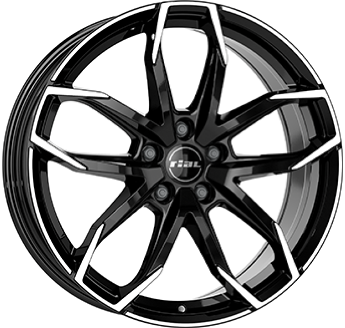 6,5X16 RIAL LUCCA 4/100   ET40 CH63,3 Gloss Black / Polished