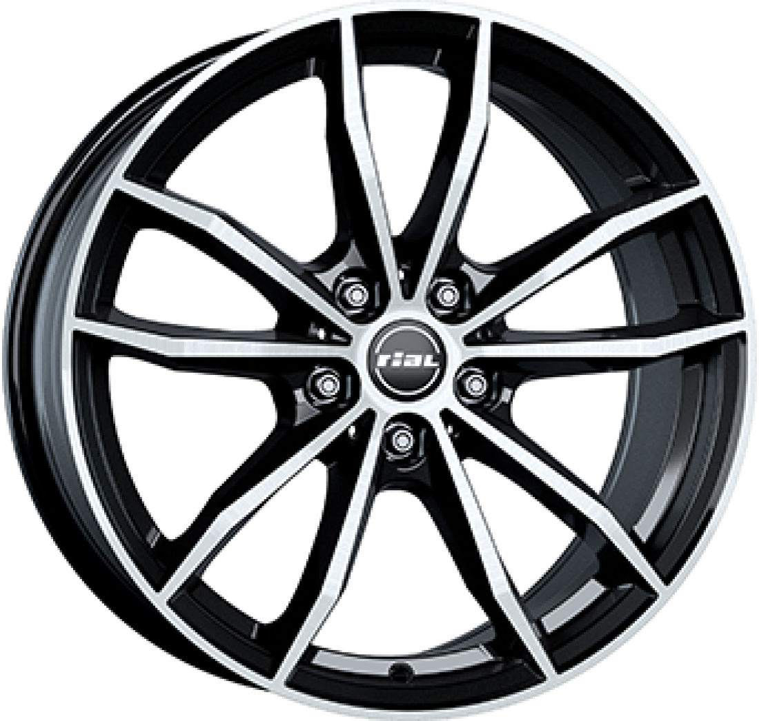 9,0X20 RIAL X12X 5/112   ET38 CH66,4 9,0 20 5X112 38 RIAL CB66.4 Gloss Black / Polished
