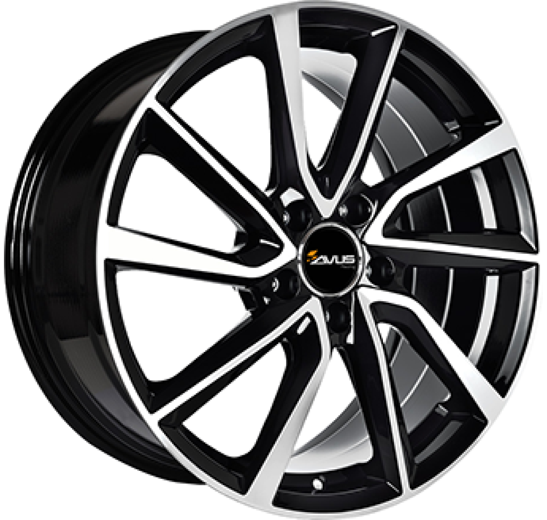 7,5X20 AVUS AC-518 5/112   ET44 CH57,1 7,5 20 44 5X112 AVUS VELGEN 57,1 Gloss Black / Polished