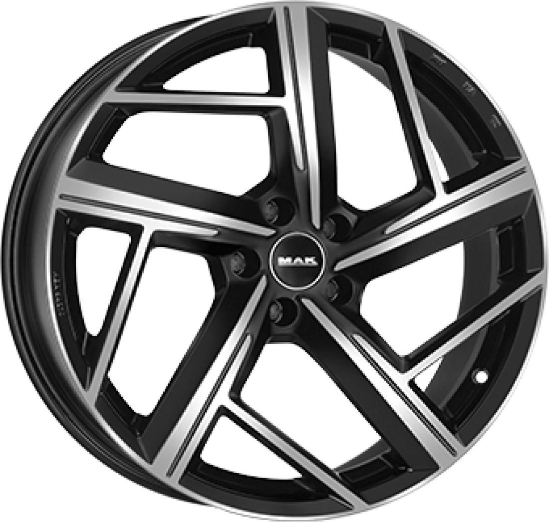 9,0X20 MAK QVATTRO 5/112   ET30 CH66,4 9,0 20 30 5X112 MAK 66,4 Gloss Black / Polished