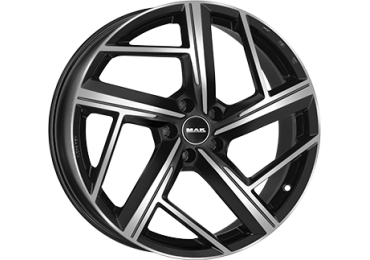 9,0X20 MAK QVATTRO 5/112   ET30 CH66,4 9,0 20 30 5X112 MAK 66,4 Gloss Black / Polished