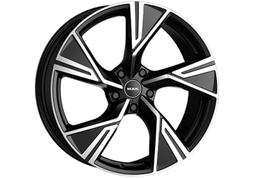 10,0X22 MAK STARK 5/112   ET17 CH66,45 Gloss Black / Polished