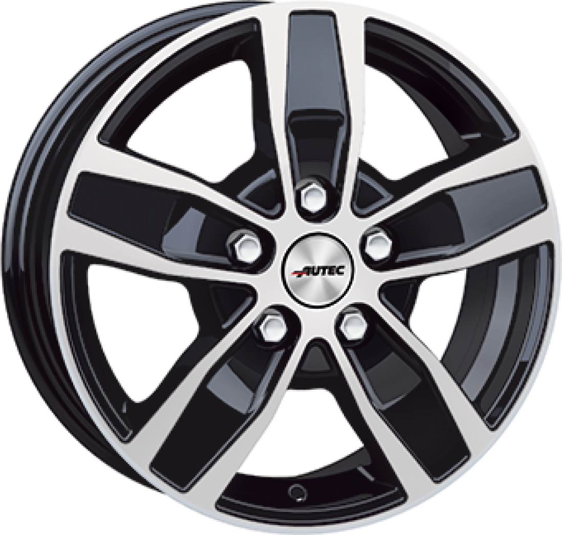 6,5X16 AUTEC QUANTRO 5/130   ET66 CH89,1 6,5 16 66 5X130 AUTEC 89,1 Gloss Black / Polished