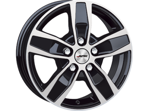 6,0X15 AUTEC QUANTRO 5/118   ET60 CH71,1 6,0 15 60 5X118 AUTEC 71,1 Gloss Black / Polished
