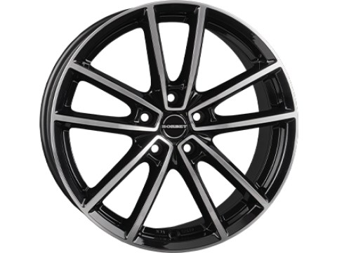 8,0X18 BORBET W 5/112   ET44 CH66,5 8,0 18 44 5X112 BORBET 66,5 Gloss Black / Polished