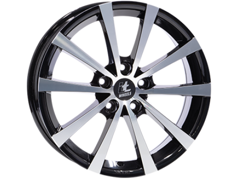 7,5X18 IT WHEELS ALICE 5/108   ET45 CH74,1 7,5 18 45 5X108 IT WHEELS 74,1 Gloss Black / Polished