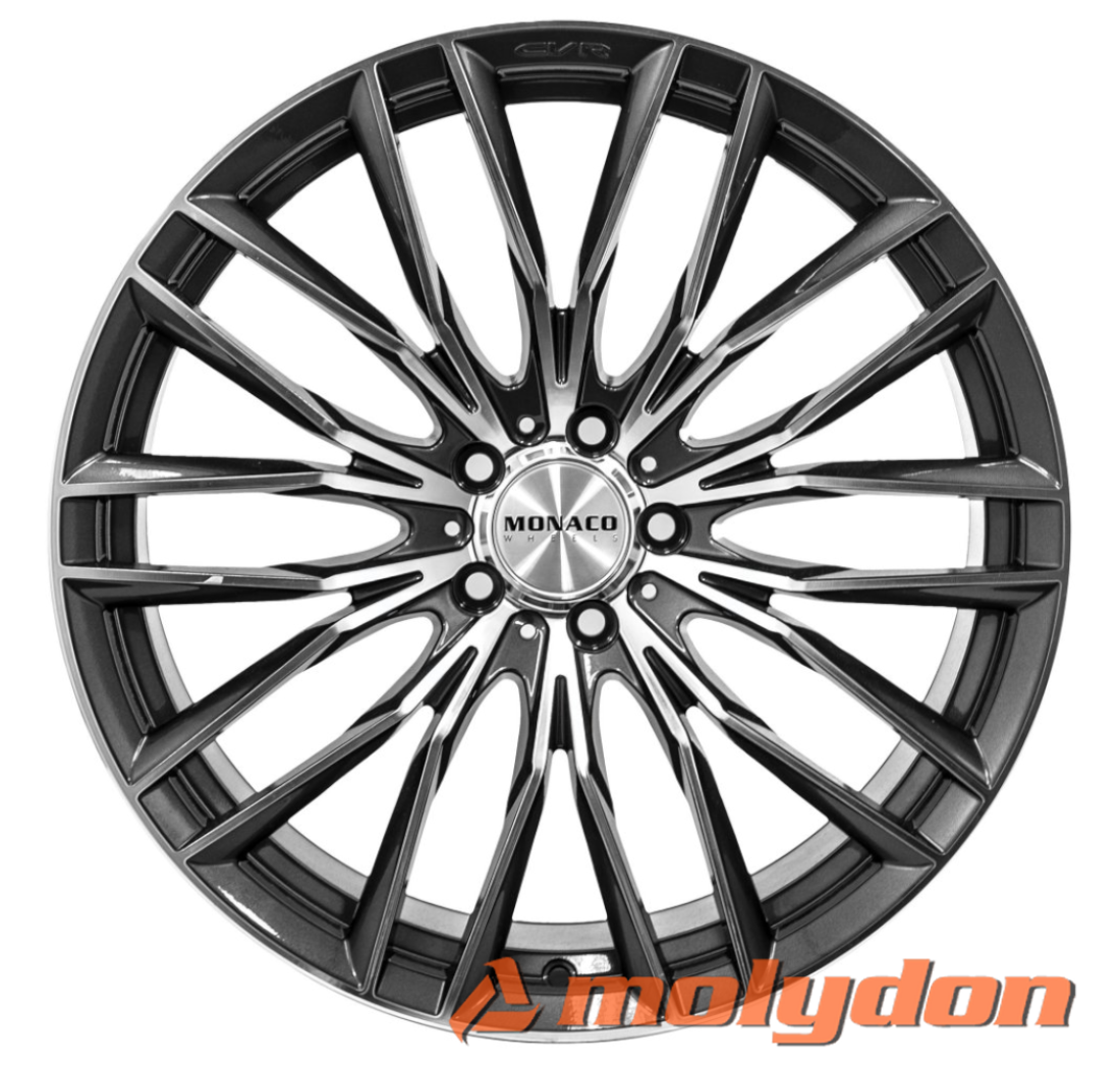 8,0X18 MONACO GP2 5/120   ET30 CH72,6 8,0 18 30 5X120 MONACO 72,6 Anthracite / Polish