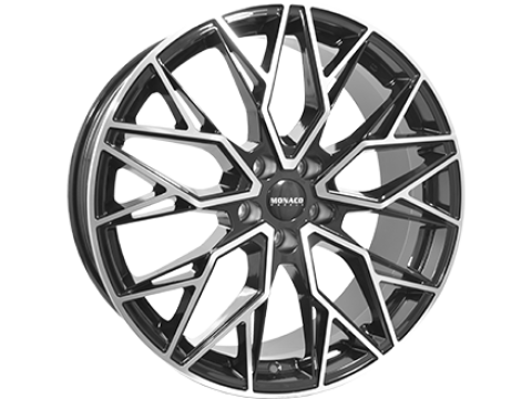 8,0X18 MONACO WHEELS GP15 5/108   ET45 CH73,1 8,0 18 45 5X108 MONACO WHEELS 73,1 Gloss Black / Polished