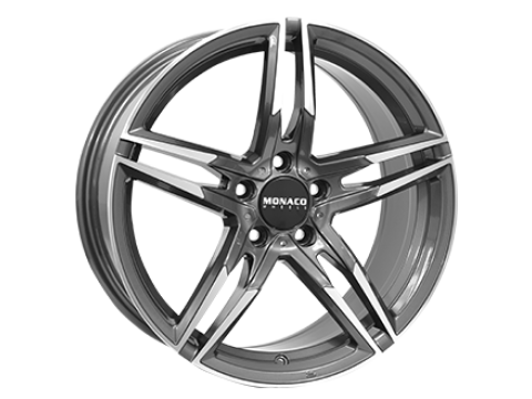 8,0X19 MONACO GRAND PRIX 5/112   ET45 CH66,5 8,0 19 45 5X112 MONACO 66,5 Anthracite / Polish