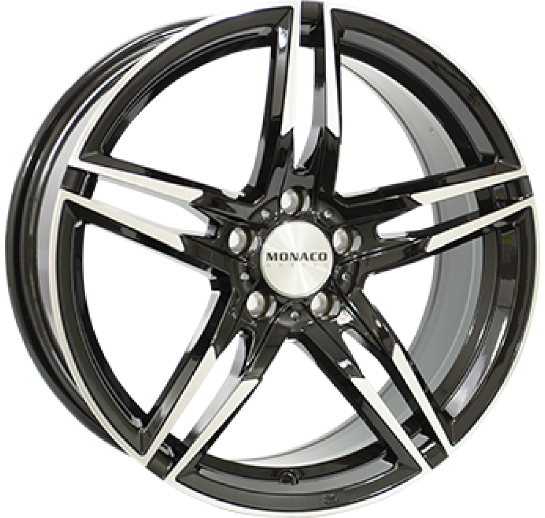 8,0X19 MONACO GRAND PRIX 5/112   ET35 CH66,5 8,0 19 35 5X112 MONACO 66,5 Black / Polished