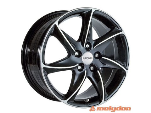 6,5X15 RONAL R51 4/108   ET42 CH76 6,5 15 42 4X108 RONAL 76,0 Black / Polished