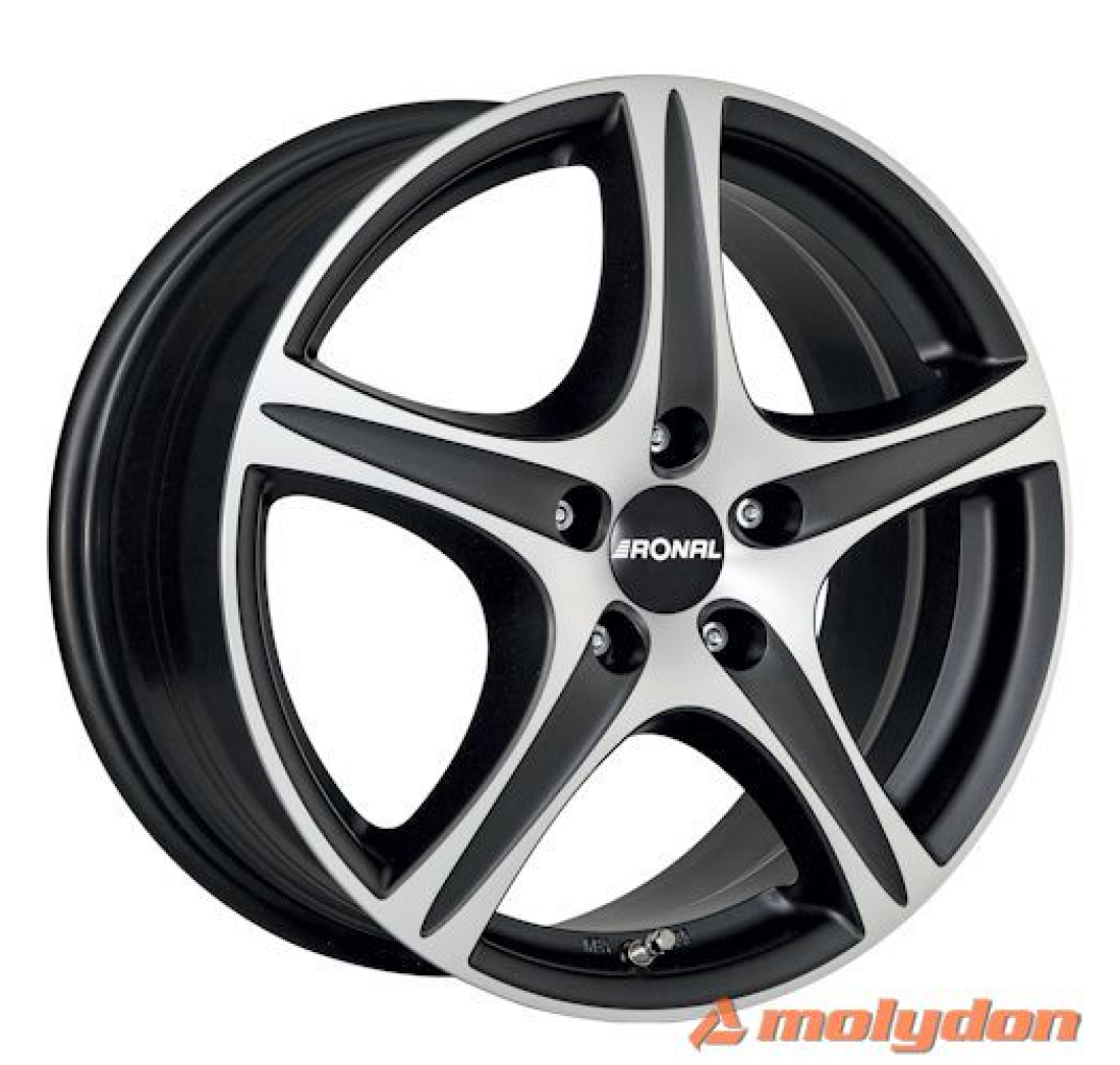 8,0X18 RONAL R56 5/112   ET30 CH66,5 8,0 18 30 5X112 RONAL 66,5 Dull Black / Polished