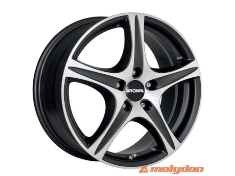 8,0X18 RONAL R56 5/112   ET30 CH66,5 8,0 18 30 5X112 RONAL 66,5 Dull Black / Polished