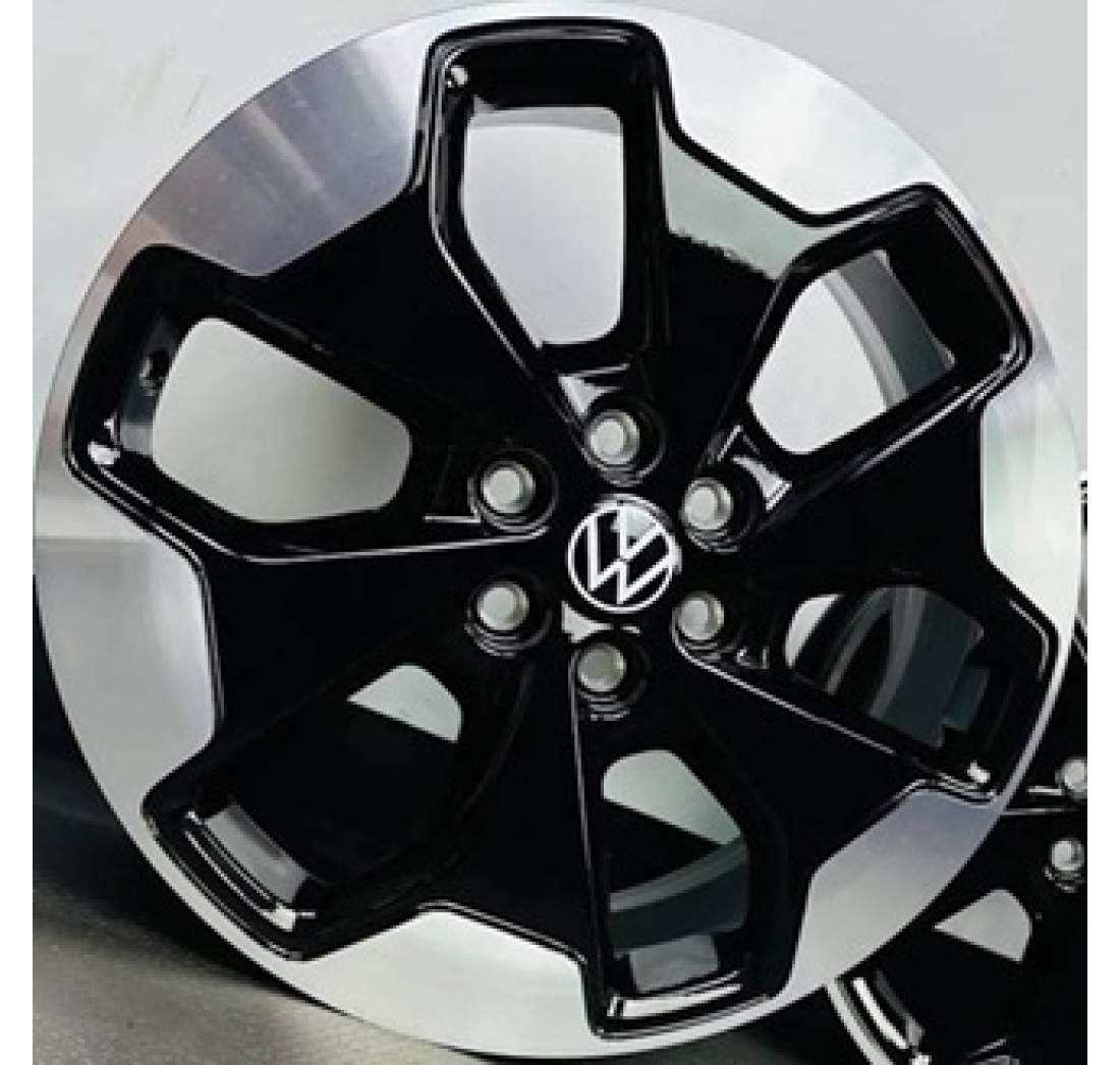 7,5X19 VW TRANSPORTER 6/120 ET52,5 CH74,6 Gloss Black / Polished