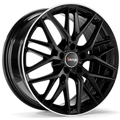 8,5X19 AVUS AF19 5/112 ET35 CH66,4 Gloss Black / Polished lip 8,5X19 AVUS AF19 5/112 ET35 CH66,4 Gloss Black / Polished lip