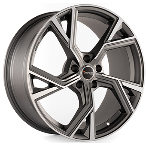8,5X19 AVUS AF20 5/112 ET48 CH57,1 Dull Anthracite / Polish 8,5X19 AVUS AF20 5/112 ET48 CH57,1 Dull Anthracite / Polish
