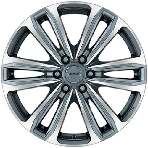 8,0X18 MAK SAFARI 6 6/130 ET53 CH84,1 Gunmetal / Polished 8,0X18 MAK SAFARI 6 6/130 ET53 CH84,1 Gunmetal / Polished
