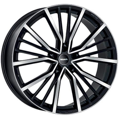 8,5X21 MAK UNION 5/112 ET43 CH57,1 Gloss Black / Polished 8,5X21 MAK UNION 5/112 ET43 CH57,1 Gloss Black / Polished