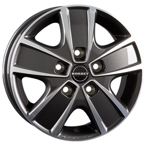 6,0X16 BORBET CWG 5/130 ET68 CH78,1 Anthracite Dark / Polished 6,0X16 BORBET CWG 5/130 ET68 CH78,1 Anthracite Dark / Polished