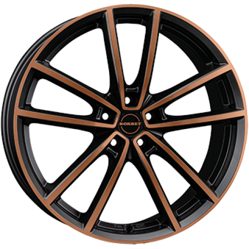 8,0X18 BORBET W 5/112 ET48 CH66,6 Black / Copper 8,0X18 BORBET W 5/112 ET48 CH66,6 Black / Copper