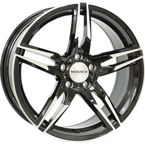 7,5X17 MONACO WHEELS GP1 5/112 ET45 CH66,5 Gloss Black / Polished 7,5X17 MONACO WHEELS GP1 5/112 ET45 CH66,5 Gloss Black / Polished