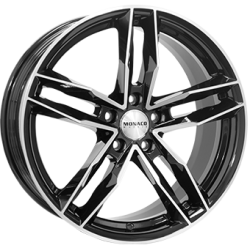 7,5X17 MONACO WHEELS RR8M 5/114,3 ET40 CH73,1 Gloss Black / Polished 7,5X17 MONACO WHEELS RR8M 5/114,3 ET40 CH73,1 Gloss Black / Polished